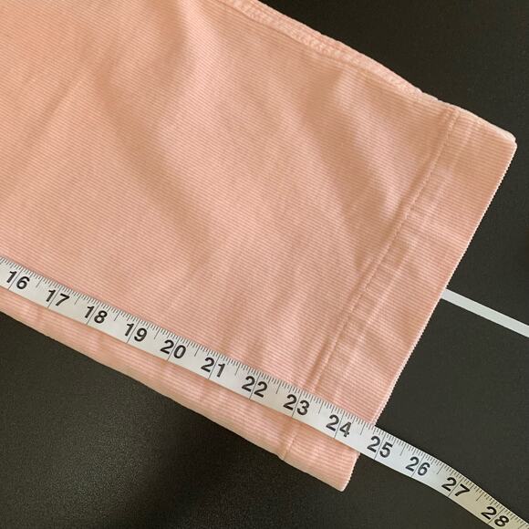 Lucky Brand Pants Women 8/29 Pink Corduroy Stretch Mid-Rise Crop Wide Leg Pocket - Picture 9 of 10